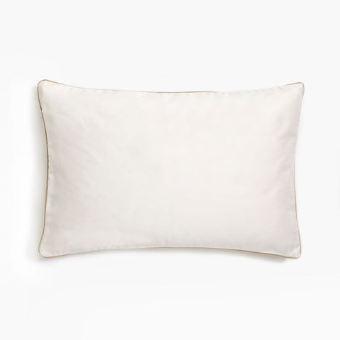 Into The Woodlands Toddler Pillow backside in solid Ivory.