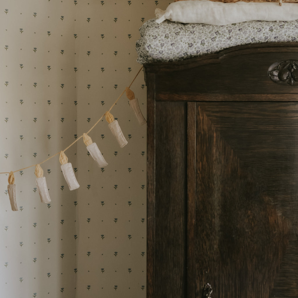 Candle Garland to hang for Holiday Decor.