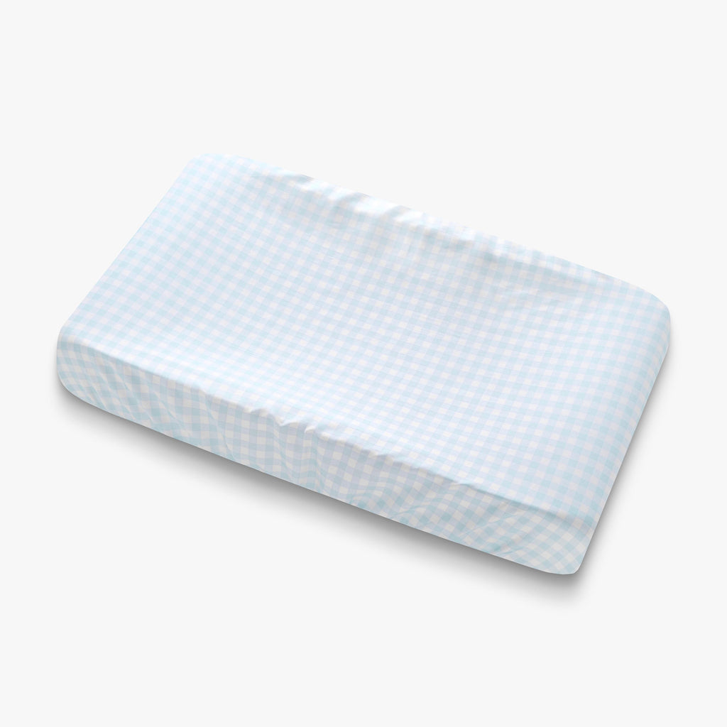 Picnic Gingham Changing Mat in Blue