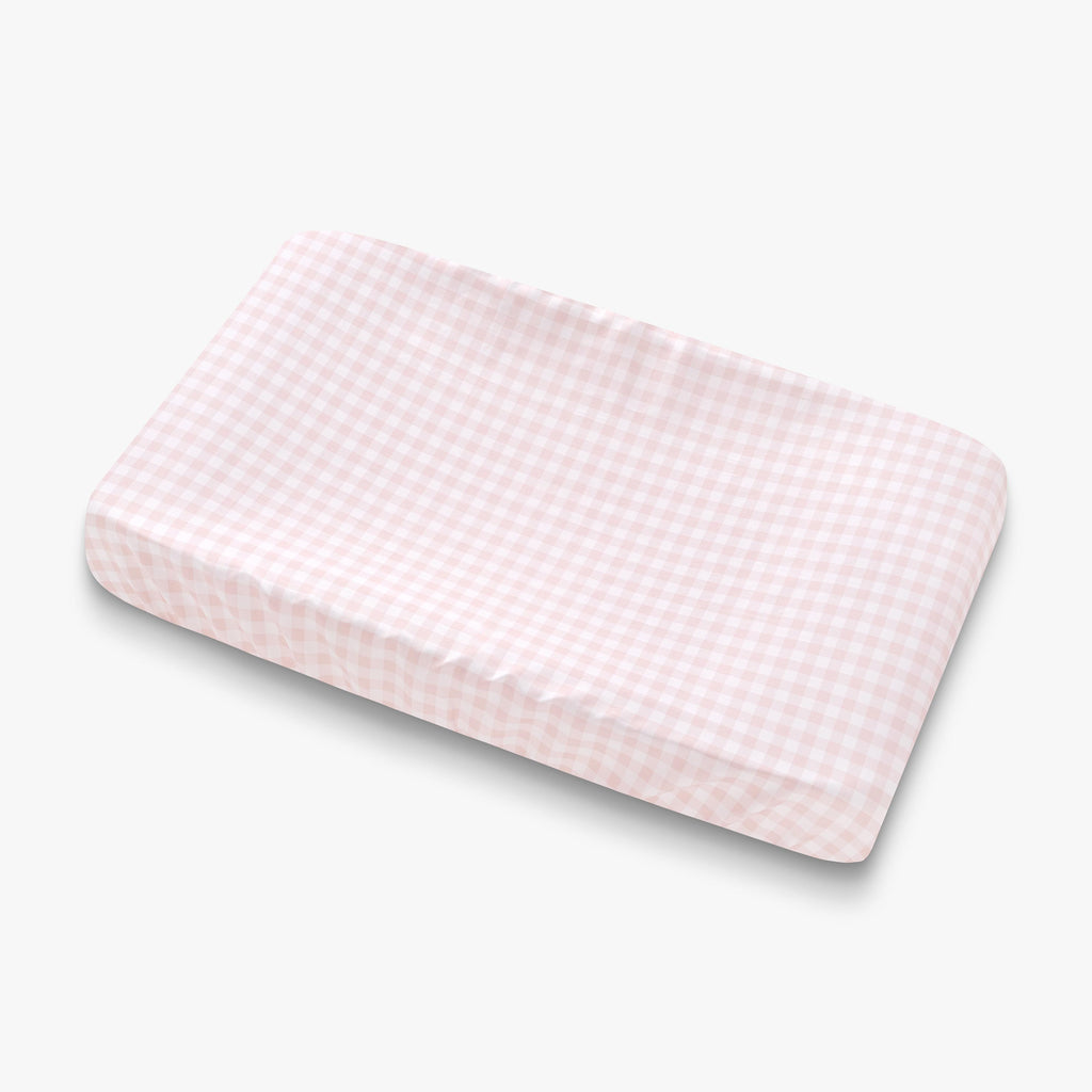 Picnic Gingham Changing Mat in Pink