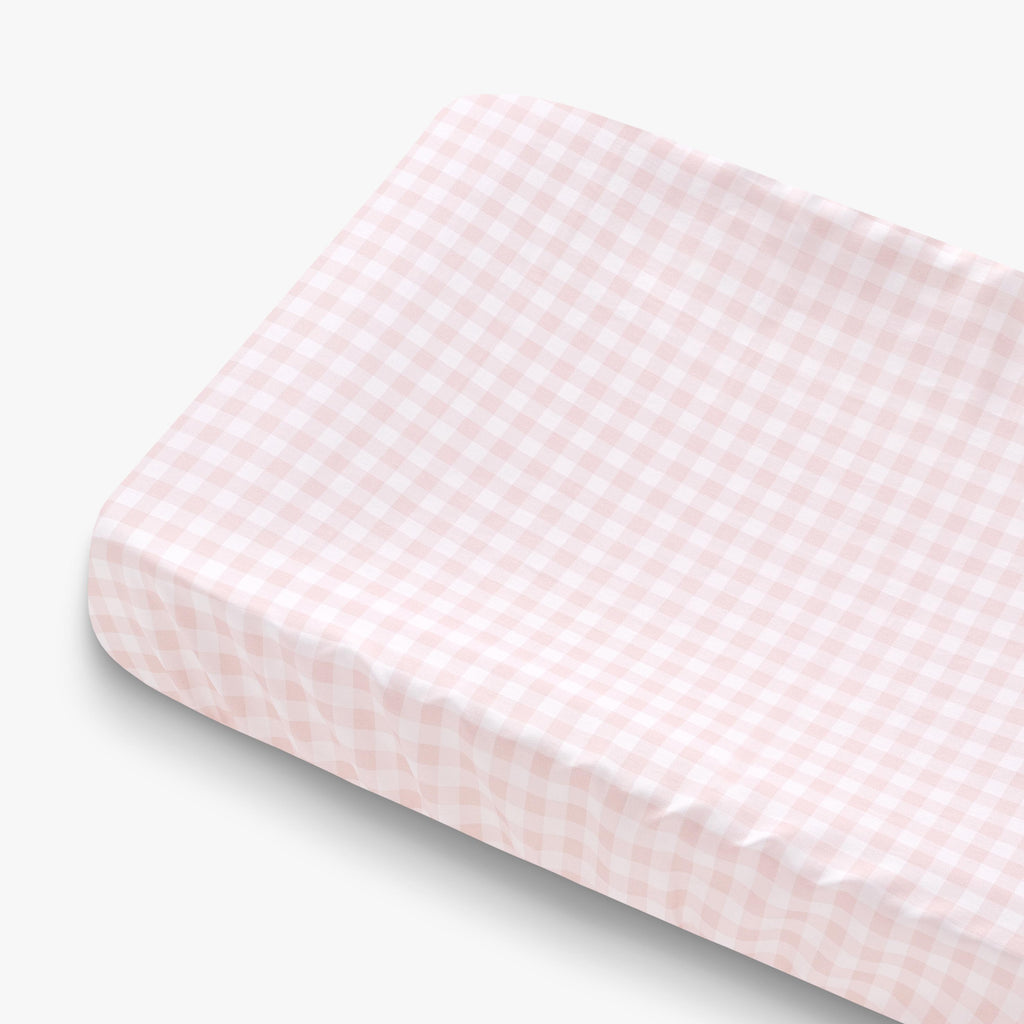 Picnic Gingham Changing Mat in Pink