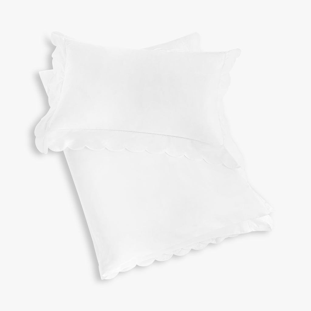 Personalize Me: Scalloped Starlight Toddler Duvet in White